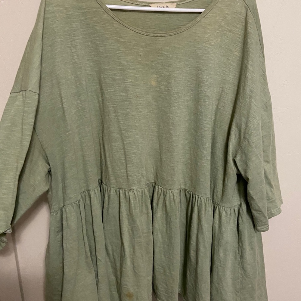 Flowy Green Boho Top